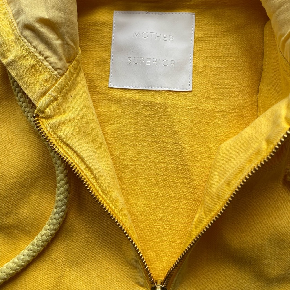 MOTHER Double Zip Hoodie Jacket The Devil May Care- Old Gold - Picture 9 of 9